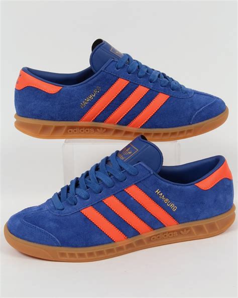 adidas hamburg blauw oranje|adidas Originals Hamburg trainers in blue/orange .